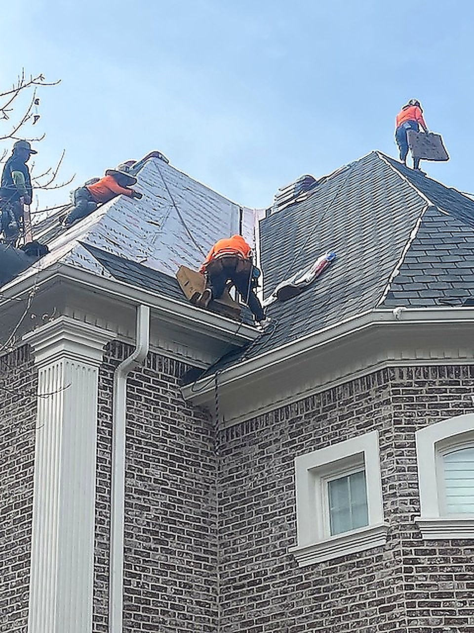 French stone estate re-roof